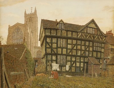 Church and Ancient Uninhabited House at Ludlow, 1871-72 by George Price Boyce