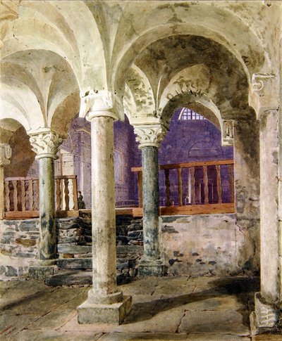 Crypt of St. Nicolas Giornico, Canton Ticino, Switzerland by George Price Boyce