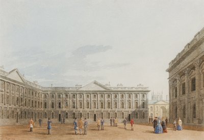 Peckwater Quad looking East, Christ Church, Oxford, 1850 by George Pyne