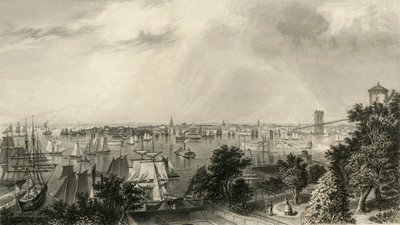 City of New York, from Brooklyn Heights by George R. Hall