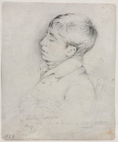 A Portrait of Welby Sherman Asleep in a Chair, 1828 by George Richmond