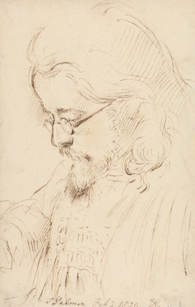 Portrait of Samuel Palmer, Head and Shoulders by George Richmond