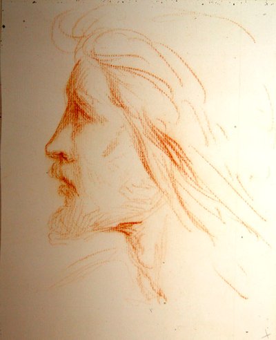 Portrait study of Samuel Palmer, c.1828-29 by George Richmond