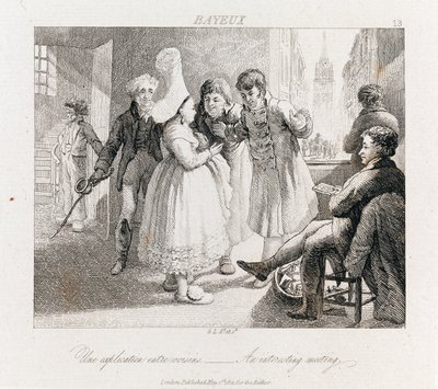 Interesting Meeting - Bayeux, c.1821 by George Robert Lewis