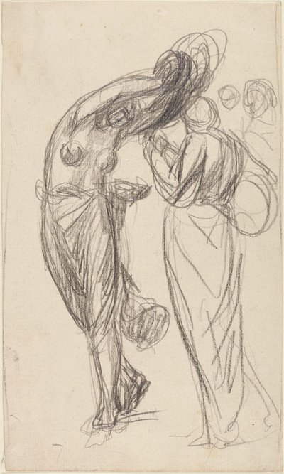 Dancing Tambourine Player and a Banjo Player by George Romney