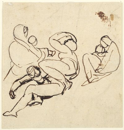 Figure Studies of Women and Children Suffering by George Romney