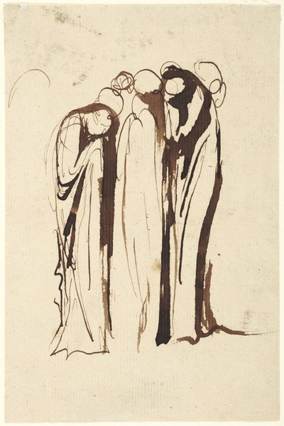 Group of Standing Figures Weeping by George Romney