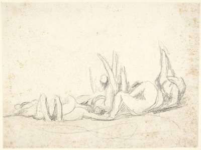 Group of Suffering Figures on Ground by George Romney