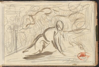 Kneeling Figure, Surrounded by Other Figures by George Romney