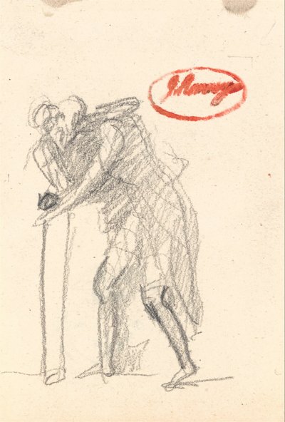 Possibly a Bent Figure with Stick from 