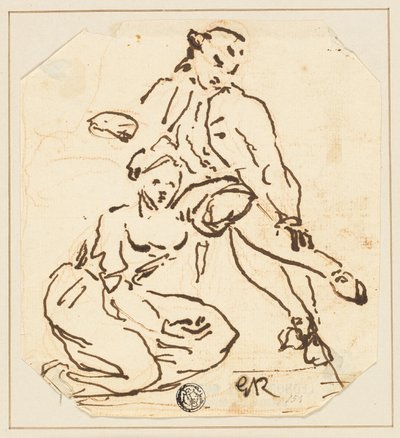 Seated Man and Woman by George Romney