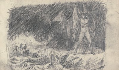 Sketchbook Drawing by George Romney