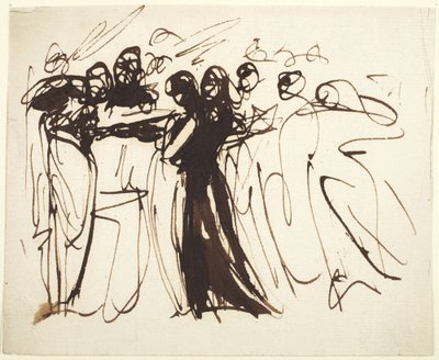 Standing Figures Gathered Together by George Romney