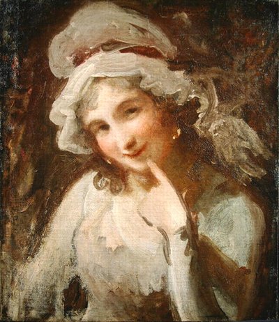 Study of a Smiling Young Woman by George Romney