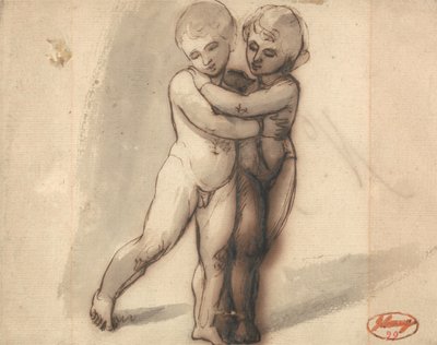 Two Putti by George Romney