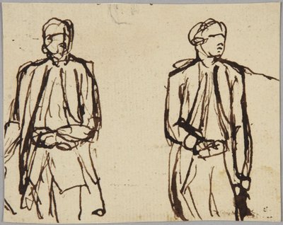 Two Standing Male Figures by George Romney