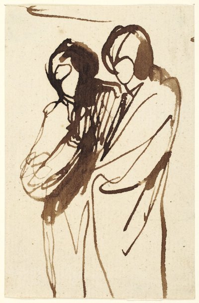 Two Standing Figures by George Romney