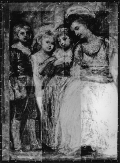X-Ray Photo of the Hartley Children Portrait, c.1781-83 by George Romney
