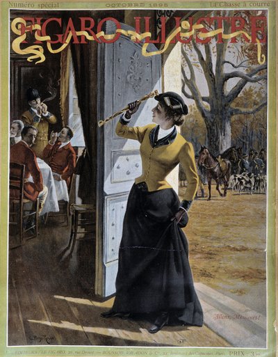 Woman in hunting outfit - in 