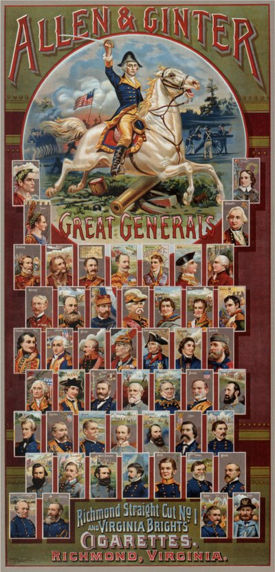 The Great Generals Series for Allen & Ginter Cigarettes Brands by George S. Harris