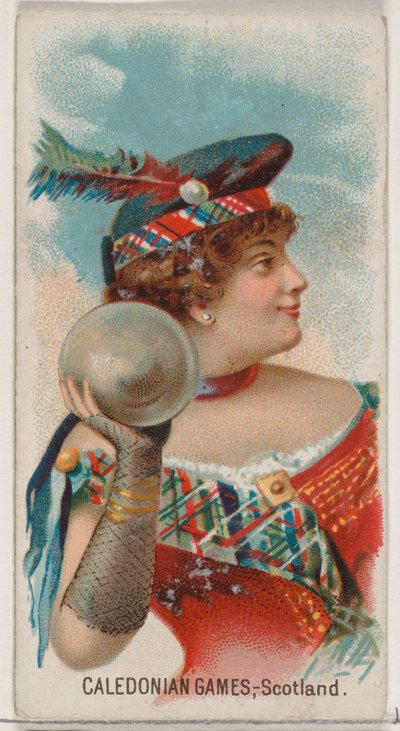 Caledonian Games, Scotland, from the Holidays series N80 for Duke brand cigarettes by George S. Harris and Sons