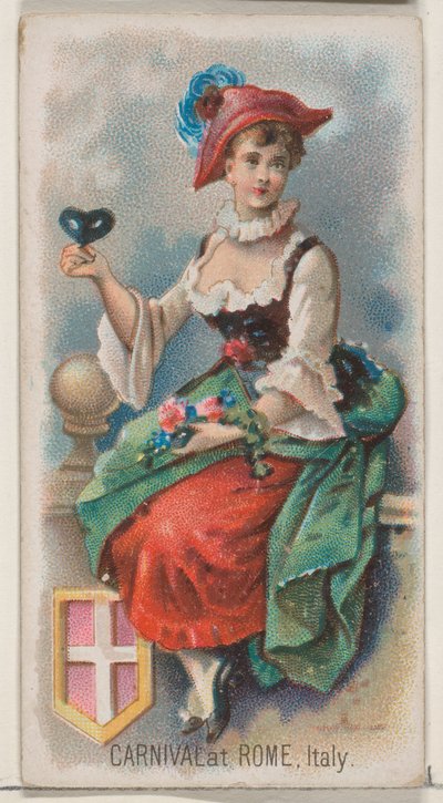 Carnival at Rome, Italy, from the Holidays Series N80 for Duke Brand Cigarettes by George S. Harris and Sons