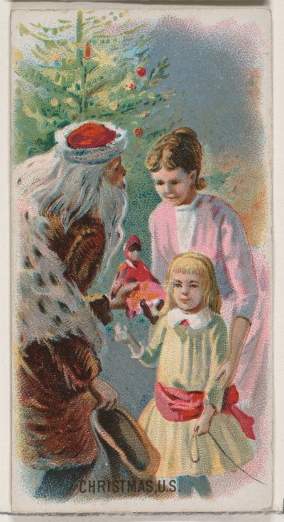 Christmas, United States, from the Holidays series N80 for Duke brand cigarettes, 1890 by George S. Harris and Sons