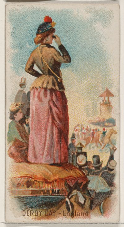 Derby Day, England, from the Holidays series N80 for Duke brand cigarettes by George S. Harris and Sons