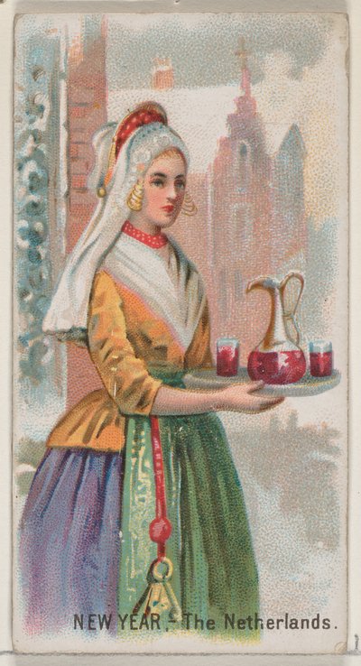 New Year, The Netherlands, from the Holidays series N80 for Duke brand cigarettes by George S. Harris and Sons