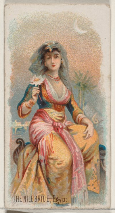 The Nile Bride, Egypt, from the Holidays series N80 for Duke brand cigarettes, 1890 by George S. Harris and Sons
