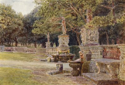 Italian Gardens: Forecourt, Villa Borghese by George Samuel Elgood