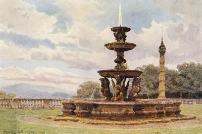 Italian Gardens: The Dragon Fountain, Villa Mondragone by George Samuel Elgood