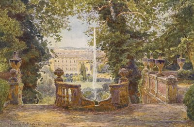 Italian Gardens: Upper Terrace, Villa Corsini by George Samuel Elgood