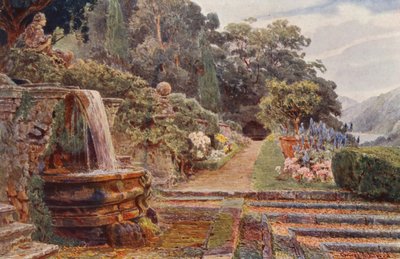 Italian Gardens: Villa Cicogna, Below the Cascade by George Samuel Elgood
