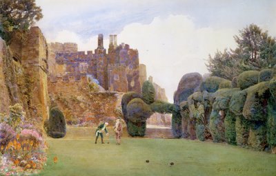 The Bowling Green, Berkeley Castle, Gloucestershire by George Samuel Elgood