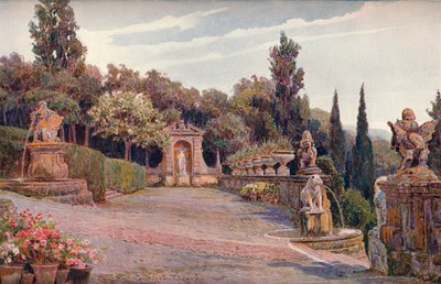 Upper Terrace, Villa Imperiale, Genoa by George Samuel Elgood
