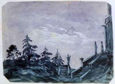 Fantasy Castle in Moonlight II by George Sand