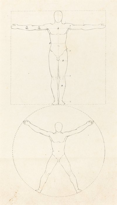 Circle and Square of the Human Figure by George Scharf after John Flaxman
