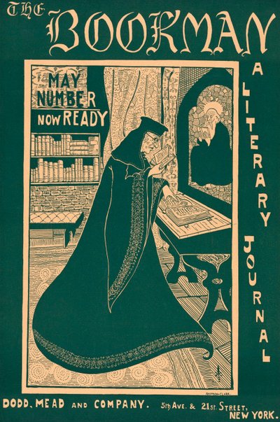 Poster for an Edition of The Bookman by George Scotson Clark