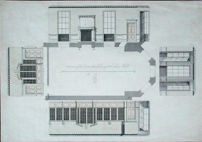 Section of the Intended Library at Cobham Hall, Kent by George Shakespeare