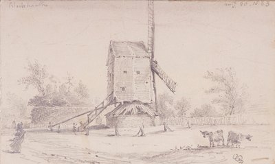View of Windmill on Blackheath, Greenwich, London by George Shepheard