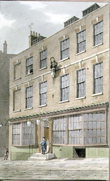 Grecian Coffee House, Devereaux Court, 1809 by George Shepherd