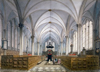 Interior View of Temple Church, London by George Shepherd