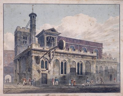St Dunstan in the West, London by George Shepherd