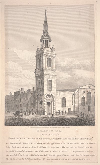 St. Mary Le Bow, Engraved by William Wise by George Shepherd