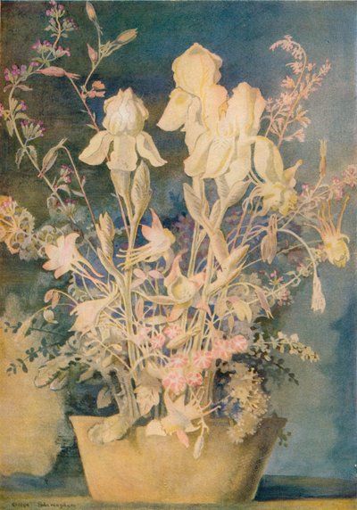 Flower Painting by George Sheringham by George Sheringham