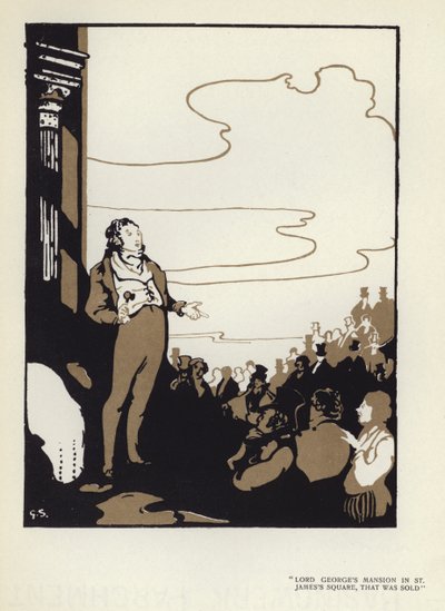 Illustration for The Happy Hypocrite by Max Beerbohm by George Sheringham