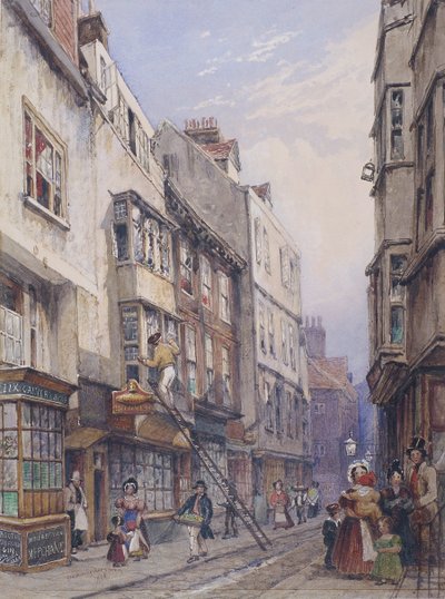 Bell Yard near Chancery Lane, London, 1835 by George Sidney Shepherd
