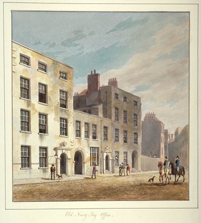 The Old Navy Pay Office, Old Broad Street, City of London, 1811 by George Sidney Shepherd