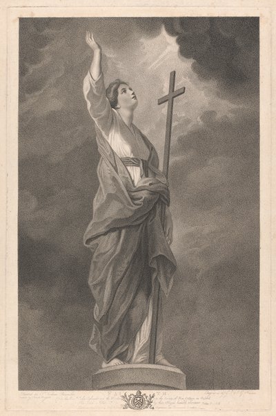 West Window of the Chapel, New College Oxford: The Virtues - Faith by George Siegmund Facius